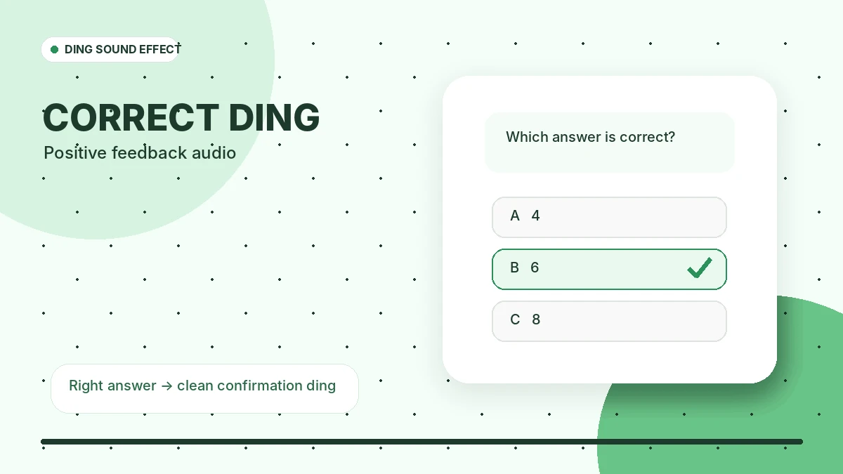 Correct Ding Sound Effect Download: Positive Feedback Audio Guide