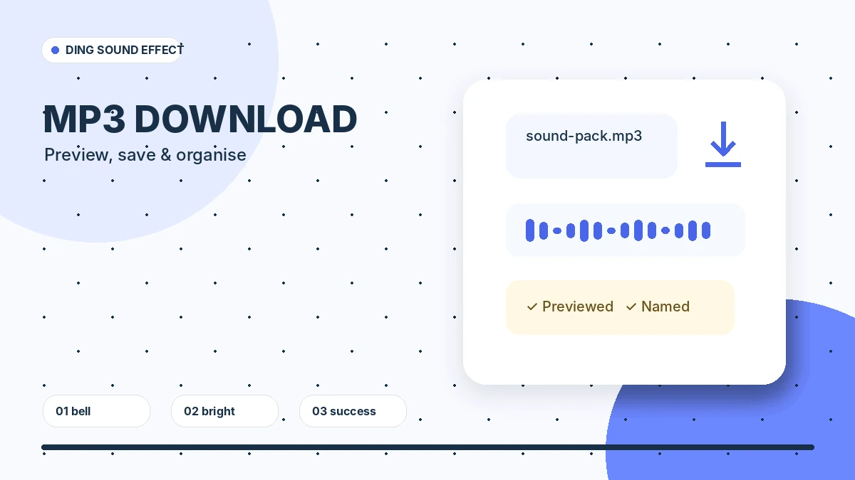 Ding sound MP3 download guide