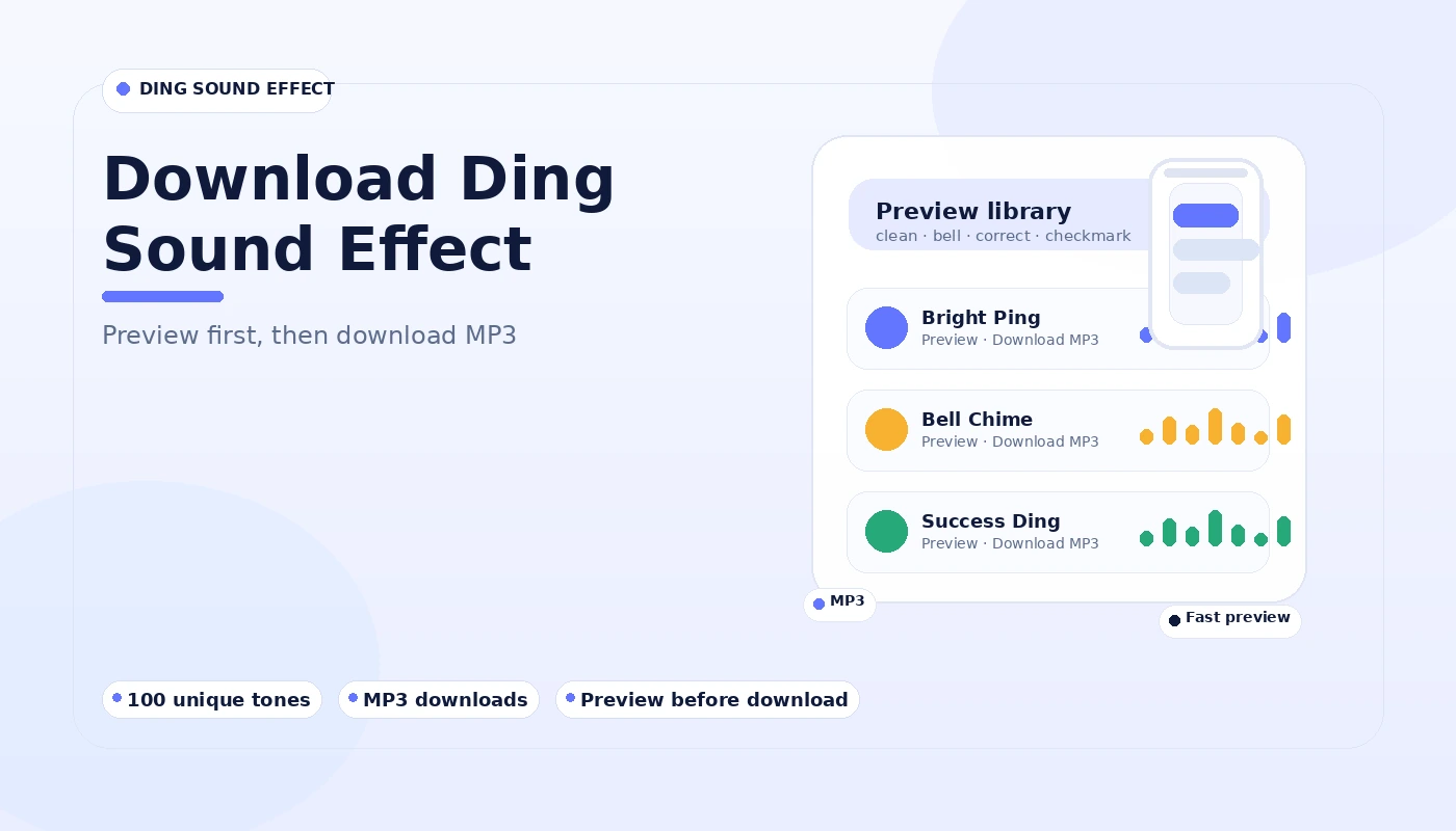 Ding sound effect download illustration